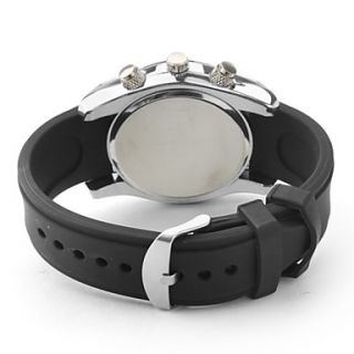 EUR € 6.55   mannen siliconen analoge quartz horloge v3 (zwart