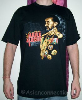 Haile Selassie New Roots Rasta Reggae T Shirt XXL Black