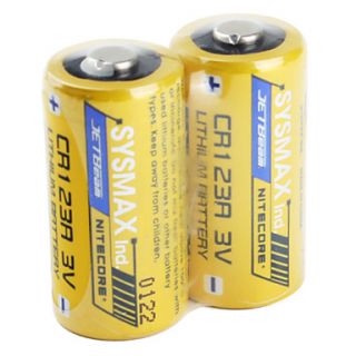 USD $ 3.49   NiteCore Disposable CR123A Li ion Battery (3V, 1500mAh