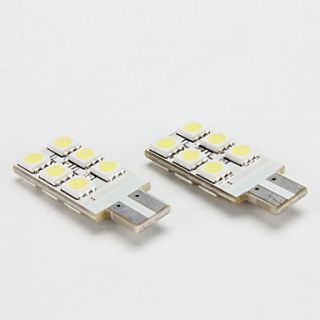T10 2.5W 12x5050 SMD White Light LED Bulb for Car Width/Turning Signal