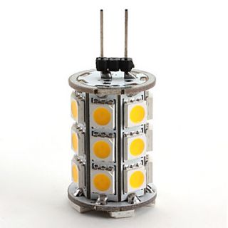 g4 5w 27x5050 SMD 400 450lm 3000 3500K branco quente lâmpada de milho