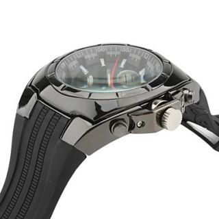 för män silikon analog kvarts avslappnad armbandsur gz0007007 (svart