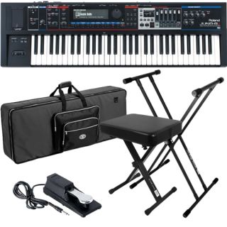 Roland Juno Gi 61 Key Synthesizer Keyboard Stage Essentials Bundle