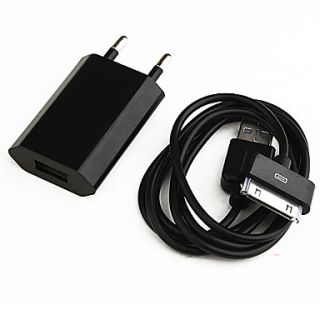 Colorful AC Power Adaptor/Charger with Charge Cable for iPhone 4 / 4S
