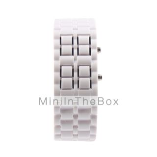 USD $ 6.93   Unisex Faceless Style Blue LED Wrist Watch (White),
