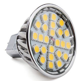 MR16 SMD 5050 24LED 220 280lm 3 3.5W blanco cálido 2800 3300K smd