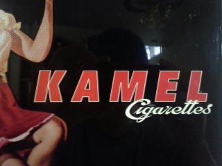 VINTAGE KAMEL CIGARETTES GENERAL STORE ADVERTISING METAL SIGN. GREAT