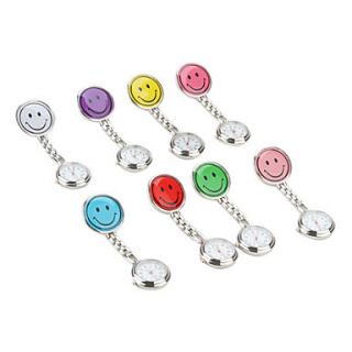 Multicolor Smiling Face of Womens Alloy Analog Quartz Pocket Watch