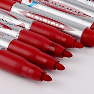 USD $ 6.49   Red Oily Marker Pen (10 Piece),