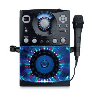 The Singing Machine Top Load Karaoke System with Disco Lights Black