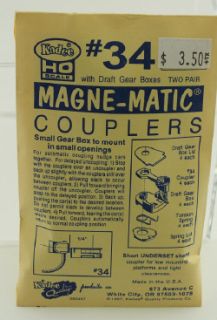 Kadee 34 HO Magne Matic Couplers New SEALED Package