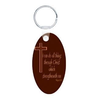 Philippians 4 13 Brown Cross Keychains for $9.50
