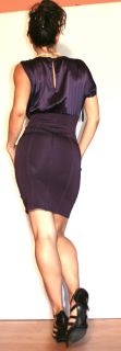 Sexy Kardashians Silk BEBE Bodycon Dress in Blackberry Kiss Purple s