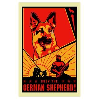 Wall Art  Posters  Obey the German Shepherd Poster
