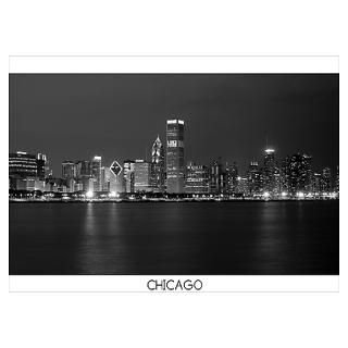 Wall Art  Posters  Chicago Skyline Poster