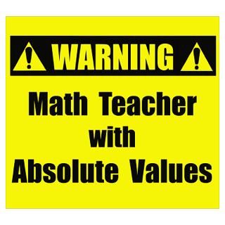 Wall Art  Posters  WARNING Math Teacher 2 Poster