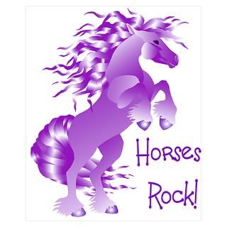 Wall Art  Posters  Horses Rock Purple Poster