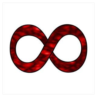 Wall Art  Posters  Red Infinity Symbol Poster