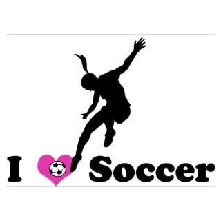 Wall Art  Posters  I Love Soccer Poster