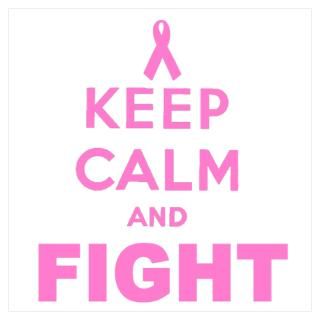 BREAST CANCER (KEEP CALM AND CARRY ON) Wall Art Poster
