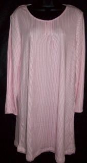 Karen Neuburger Long Sleeve Short Night Gown Knit 64158 Glamour Pink S