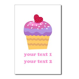 Cupcake Gifts  Cupcake Postcards  PERSONALIZE Fruit Cupcake