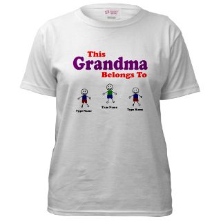 Gifts  3 T shirts  Personalized Grandma 3 kids Tee