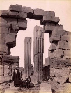 of Upper & Lower Egypt Temple of Amun Karnak Egypt Albumen Beato 1880s