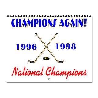 96 and 98 hockey champ wall calendar