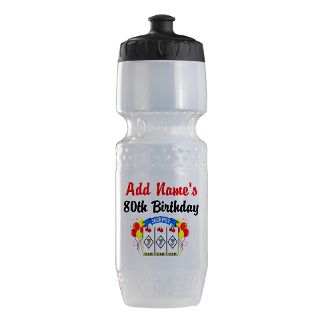 80 Gifts  80 Water Bottles  HAPPY 80TH BIRTHDAY Trek Water Bottle