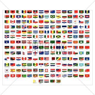 Wall Art  Posters  Vector Flags of all countries