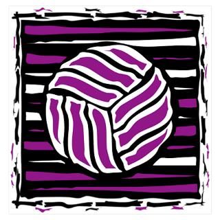 Wall Art  Posters  VOLLEYBALL {18}  purple Poster