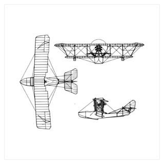 Wall Art  Posters  Airplane Blueprint Poster