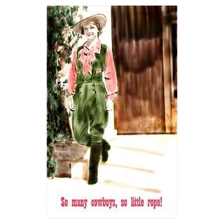 Wall Art  Posters  Cowgirl Fun Poster