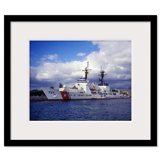 United States Coast Guard Cutter Rush docked in Pe Framed Print