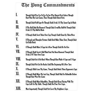 Wall Art  Posters  The Pong Commandments Poster