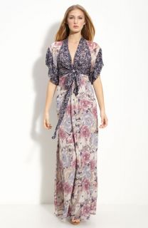 Nicole Richie Winter Kate Size Med Kimono Silk Chiffon Print Maxi