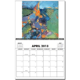 2013 2013 Wall Calendar with 12 abstract art images by WaterMusicArt