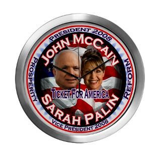 McCain Palin 2008 Modern Wall Clock for $42.50
