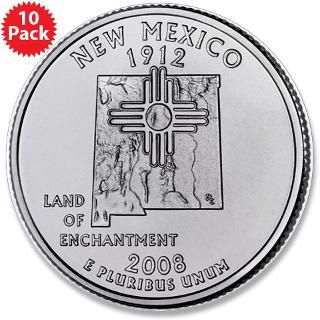2008 New Mexico State Quarter 3.5 Button (10 for $40.00
