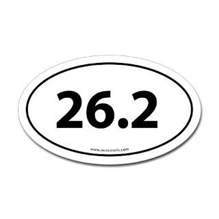   Sports Decals  26.2 Marathon Bumper Sticker  White (Oval
