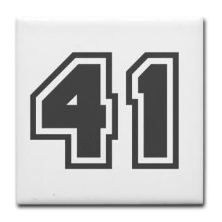 41 Gifts  41 Kitchen and Entertaining  Number 41 Tile Coaster