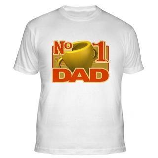 Number 1 Dad   trophy Mens Fitted T Shirt (dark)