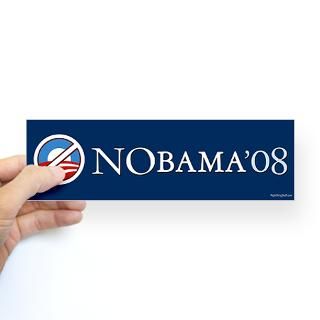 NoBama 08 Bumper Sticker  2 NoBama 08  RightWingStuff