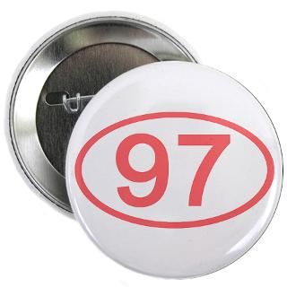 97 Gifts  97 Buttons  Number 97 Oval Button