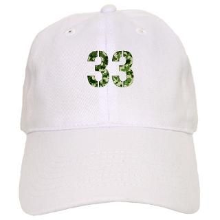 33 Gifts  33 Hats & Caps  Number 33, Camo Baseball Cap