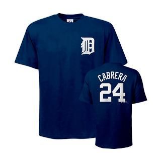 Miguel Cabrera Majestic Name and Number Navy Detro for $26.99