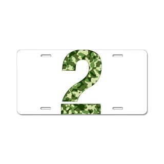 Number 2 Camo Aluminum License Plate for $19.50