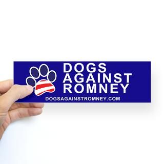 bumper sticker official dogs against romney paw bumper sticker $ 5 49