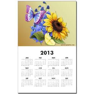 design with a sunflower and delphinium accented with butterflies $ 7